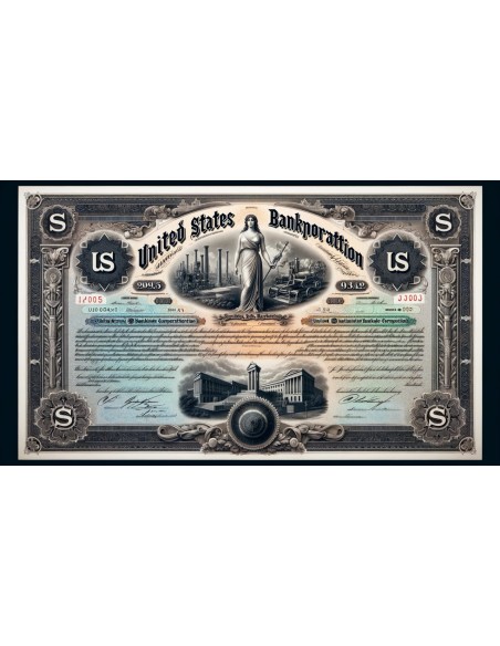 1969 - UNITED STATES BANKNOTE CORPORATION - 100 AZIONI