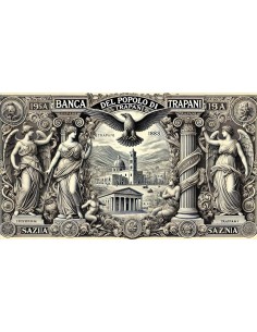 1932 - BANCA DEL POPOLO IN TRAPANI Disegno di  A. TERZI 2