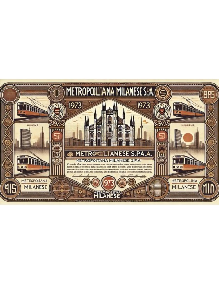 1973 - METROPOLITANA MILANESE (MM) PRESTITO OBBLIGAZIONARIO 7% - MILANO