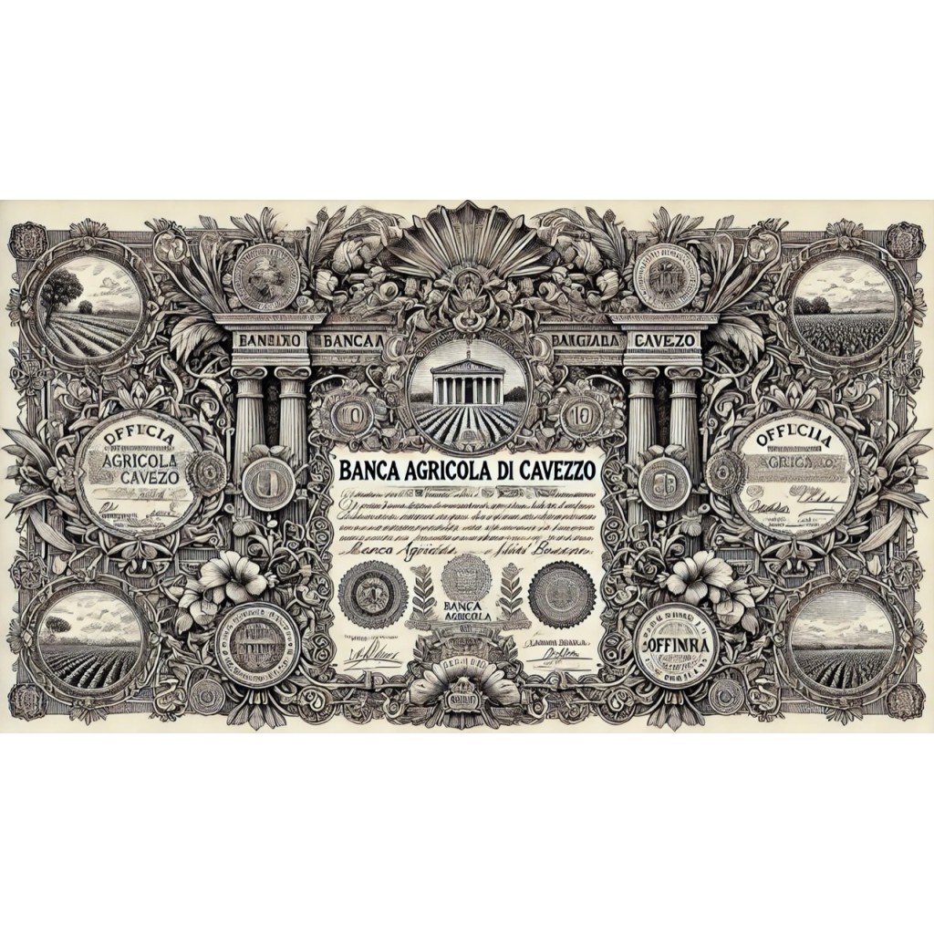 1958 - BANCA AGRICOLA DI CAVEZZO 1 AZIONE -...