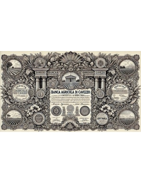 1925 - BANCA AGRICOLA DI CAVEZZO 2 AZIONI - CAVEZZO