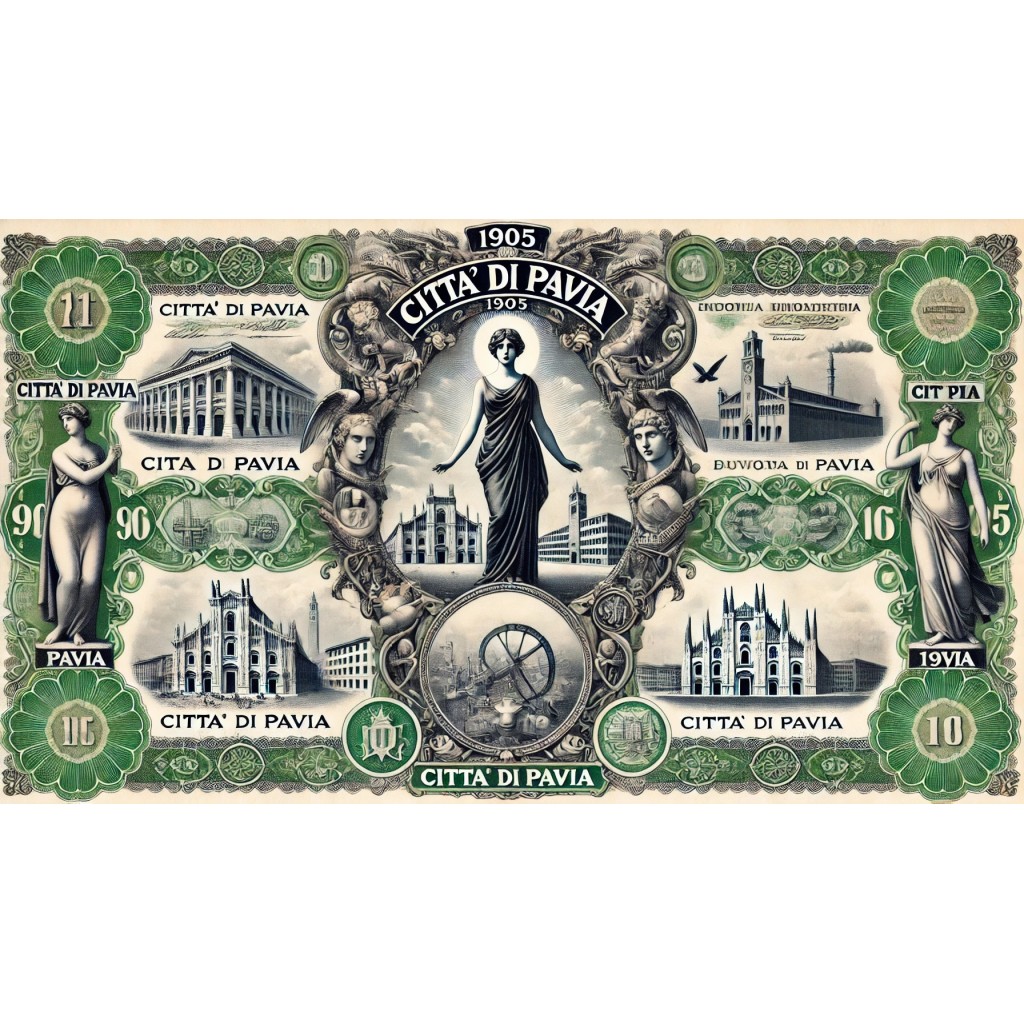 1906 - CITTA' DI PAVIA - 1 OBBLIGAZIONE