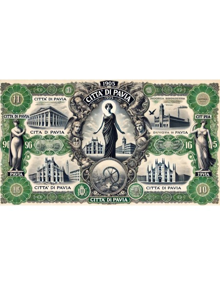 1906 - CITTA' DI PAVIA - 1 OBBLIGAZIONE
