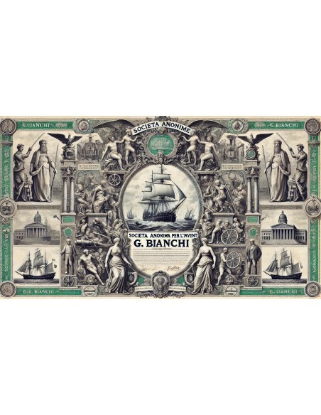 1885 - SOC. ANONIMA PER L'INVENZIONE G. BIANCHI NUOVO SISTEMA DI VELATURA PER I PIROSCAFI - GENOVA