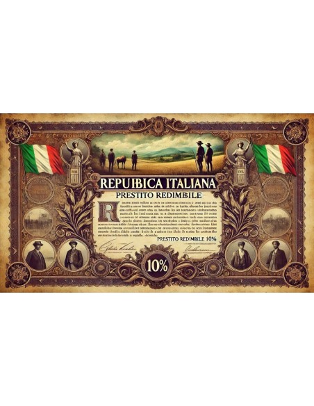 1995 - PRESTITO REDIMIBILE 10% - 1997 - CARTELLA 1.000.000 LIRE (Paesaggio Rurale, viola)