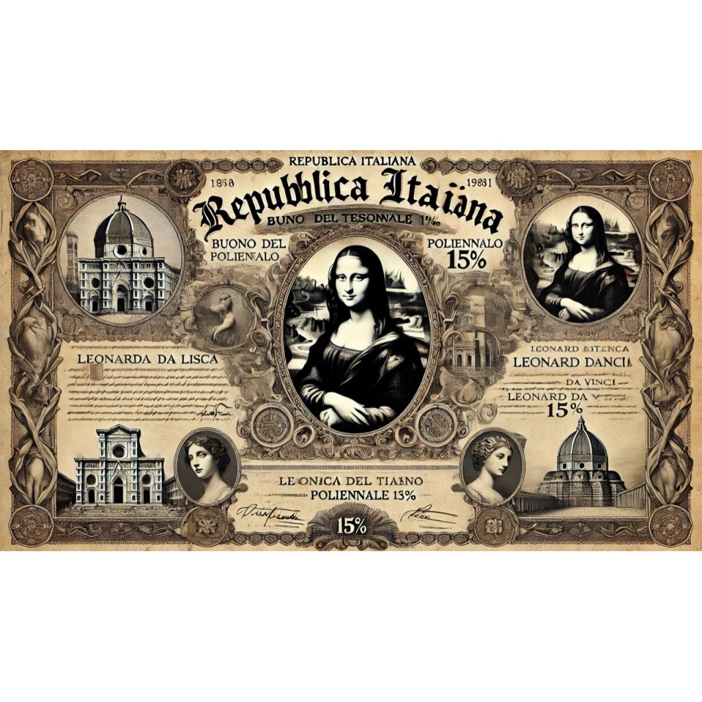 1981 - BTP POLIENNALI SERIE 055 100000 LIRE ROMA