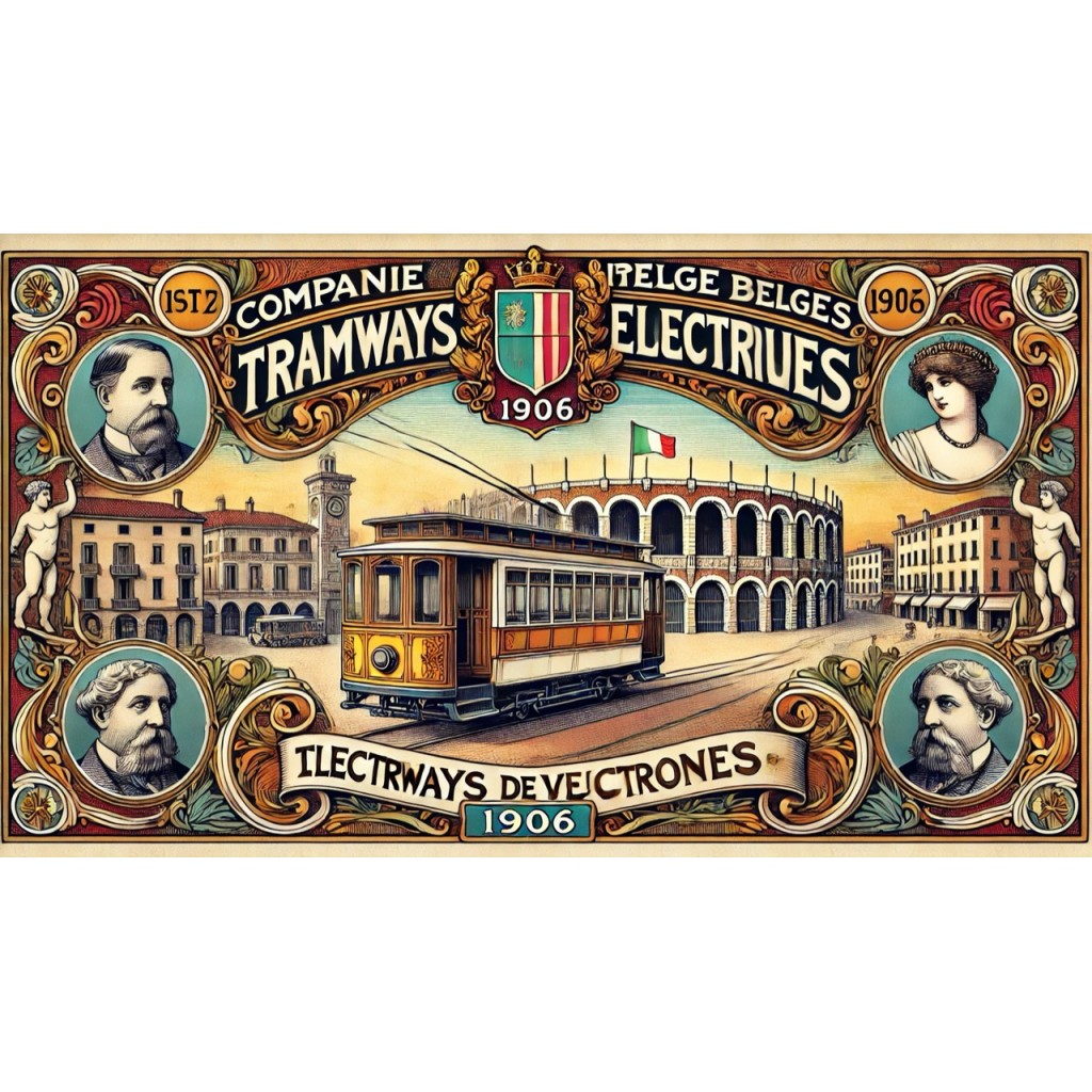 1905 - TRAMVIE ELETTRICHE DI VERONA COMPAGNIA...