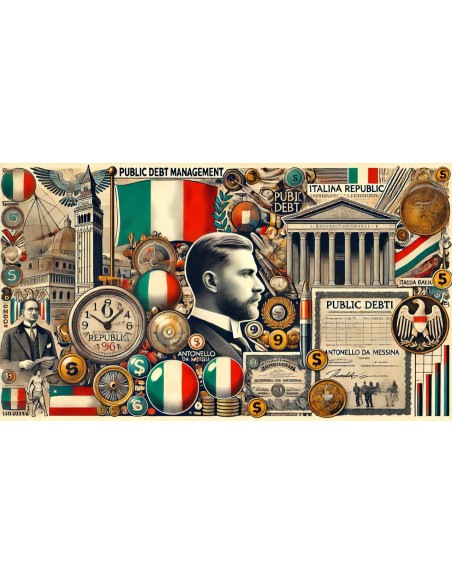 1969 - BUONI DEL TESORO NOVENNALI 5% - 5.000 LIRE - ROMA (Ritratto d'uomo di A. Messina, azzurro)