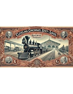 THE CLEVELAND CINCINNATI CHICAGO AND ST. LOUIS RAILWAY COMP. 1000 DOLLARI 1891 2