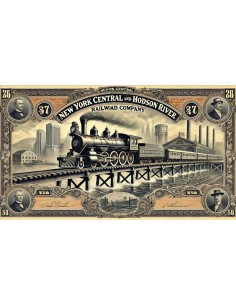 THE NEW YORK CENTRAL AND HUDSON RIVER RAILROAD COMP. 5000 DOLLARI - 1900 2