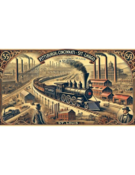 1970 - THE PITTSBURGH,CINCINNATI,CHICAGO AND ST. LOUIS - $1000 DOLLARI