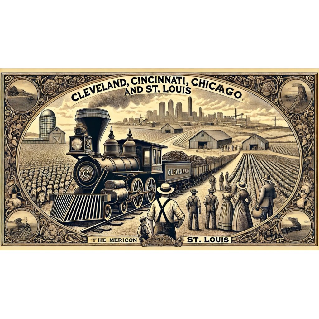 1890 - CLEVELAND, CINCILLANTI,CHICAGO E ST....