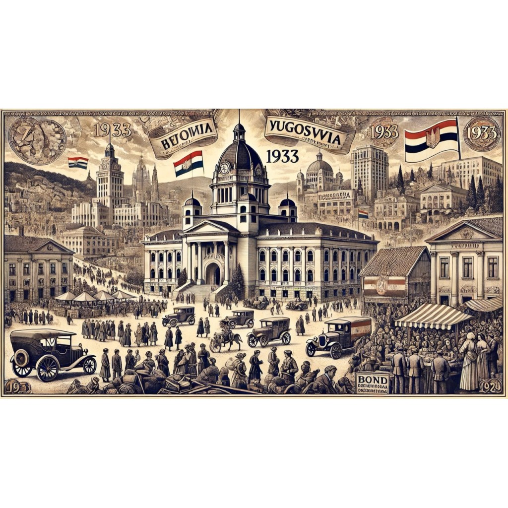 1933 - ROYAUME DE YOUGOSLAVIE EMPRUNT FUINDING...