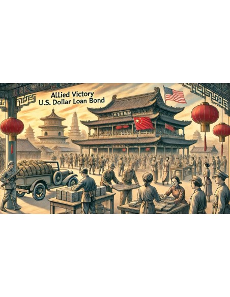 1942 - REPUBLIC OF CHINA ALLIED VICTORY U.S. DOLLAR LOAN $ 20