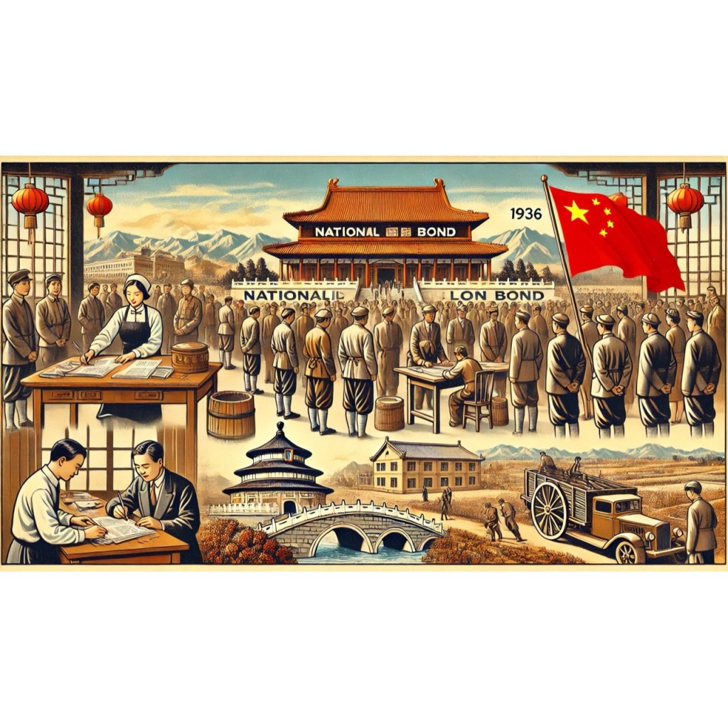 1936 - CHINA 6% UNITED NAT LOAN 100 $