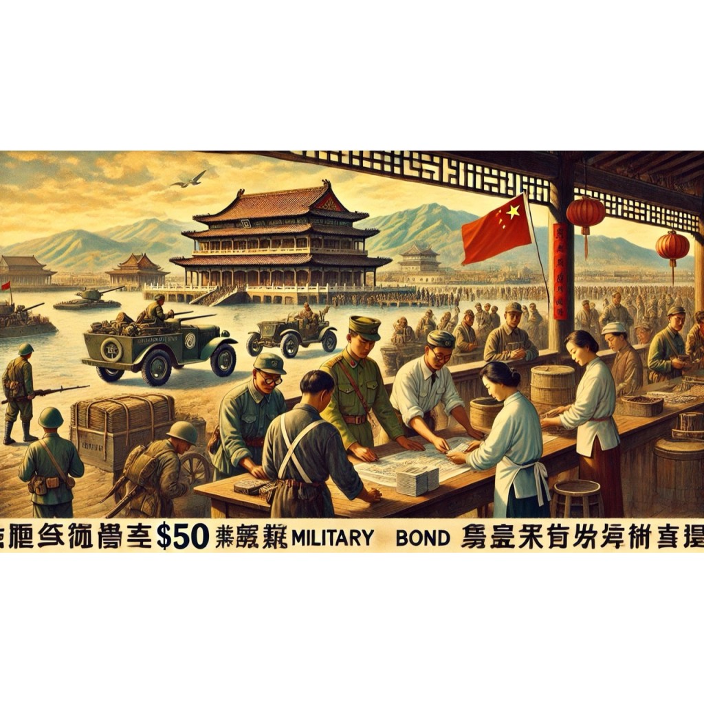 1938 - NATIONAL GOVERNMENT CHINA 50 $ MILITARY...