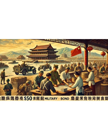 1938 - NATIONAL GOVERNMENT CHINA 50 $ MILITARY KWANGTUNG