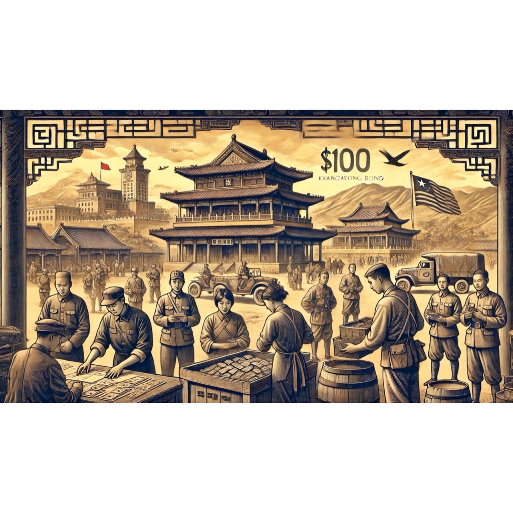 1938 - NATIONAL GOVERNMENT CHINA 100 $ MILITARY...