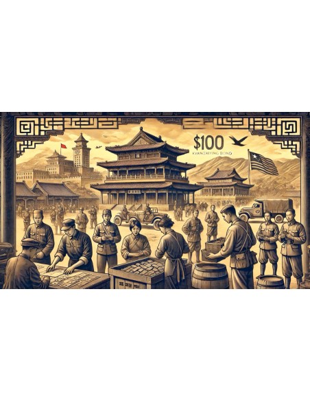 1938 - NATIONAL GOVERNMENT CHINA 100 $ MILITARY KWANGTUNG