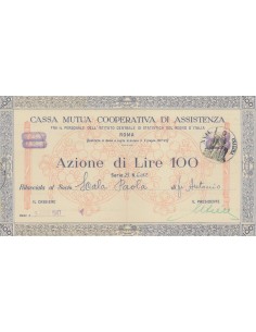 CASSA MUTUA COOP. DI ASSISTENZA UNA AZIONE ROMA 1947