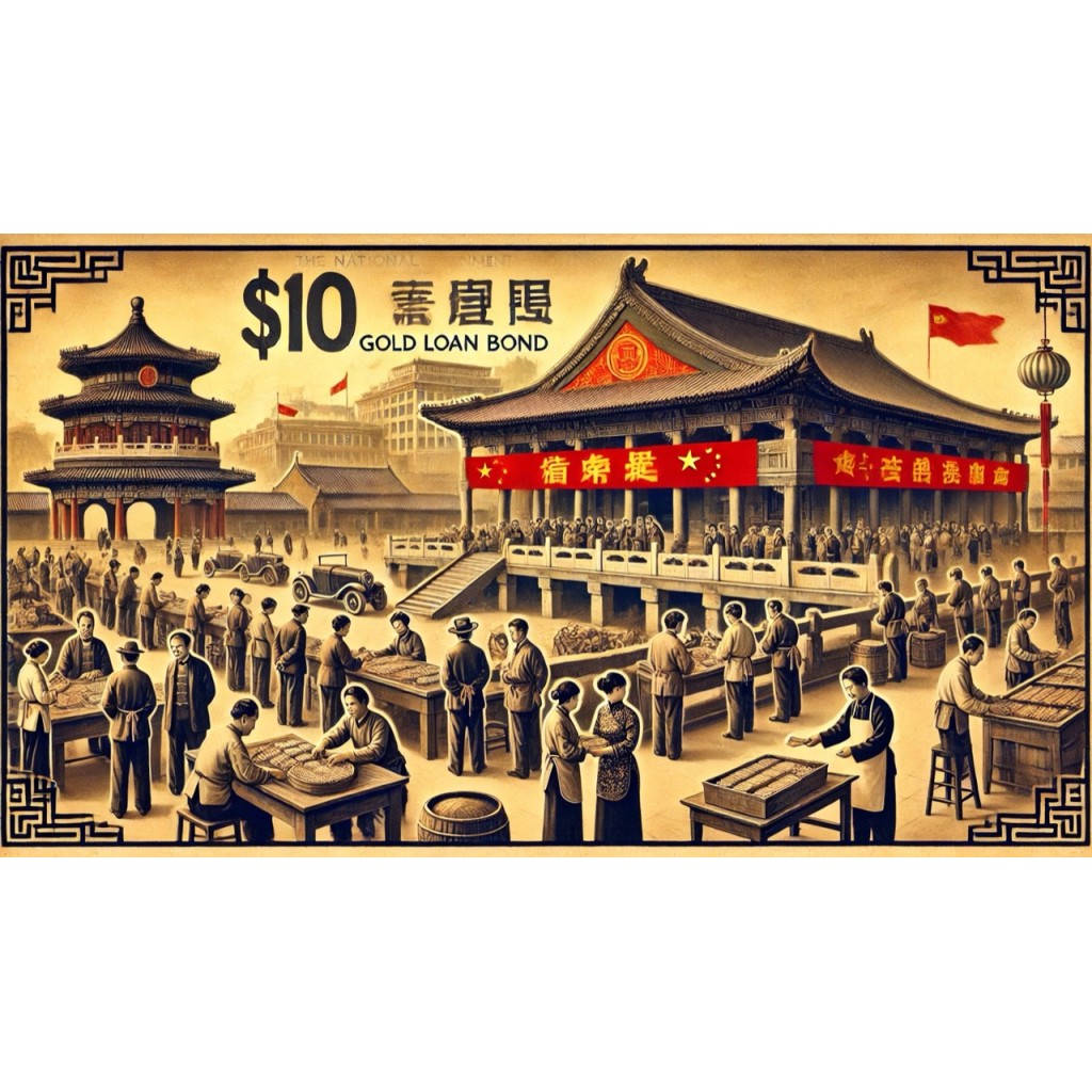 1938 - 27 TH YEAR OF REPUBLIC OF CHINA 5% 10$