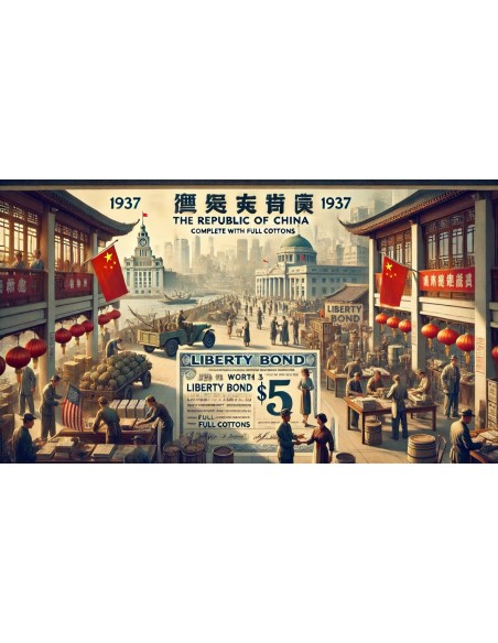1937 - NATIONAL GOVERNMENT OF THE REPUBLIC OF CHINA LIBERTY BOND 5 $