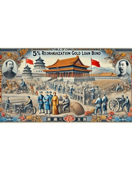 1913 - THE CHINESE GOVERNMENT 5% REORGANISATION  ORANGE