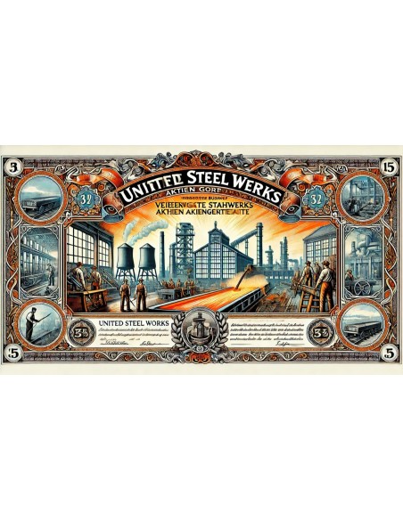 1926 - UNITED STEEL WORKS CORPORATION 6 1/2%  BOND $1.000 Serie C
