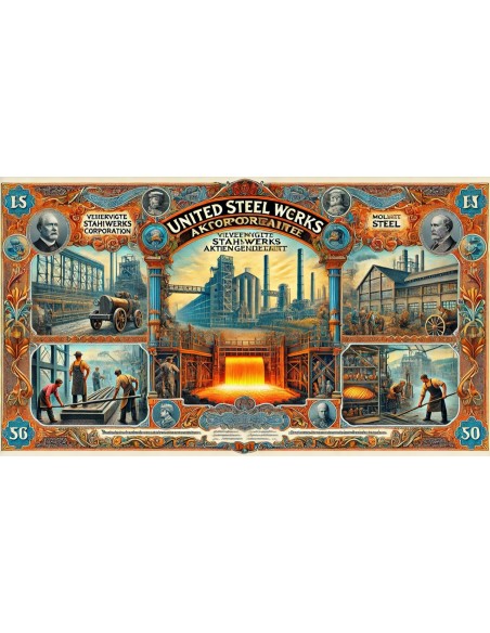 1927 - UNITED STEEL WORKS CORPORATION 6 1/2% BOND $500 Serie A