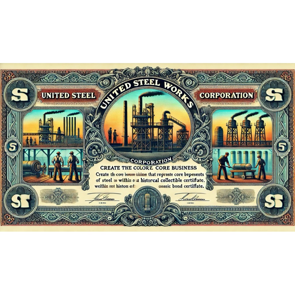 1927 - UNITED STEEL WORKS CORPORATION BOND...