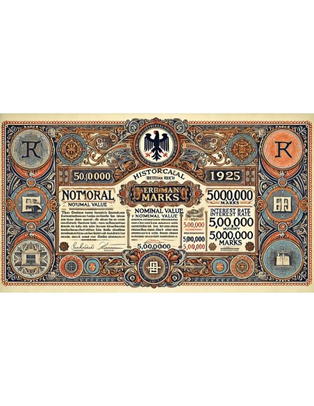 1924 - GERMAN SCHATZANWEISUNG DES DEUTSCHEN REICHS 5,000,000 RM 8-15%
