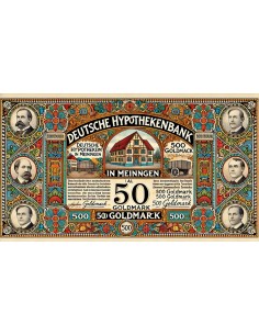 1930 - GERMAN GOLD BOND MEININGEN EM. XXII 500 GOLDMARK... 2