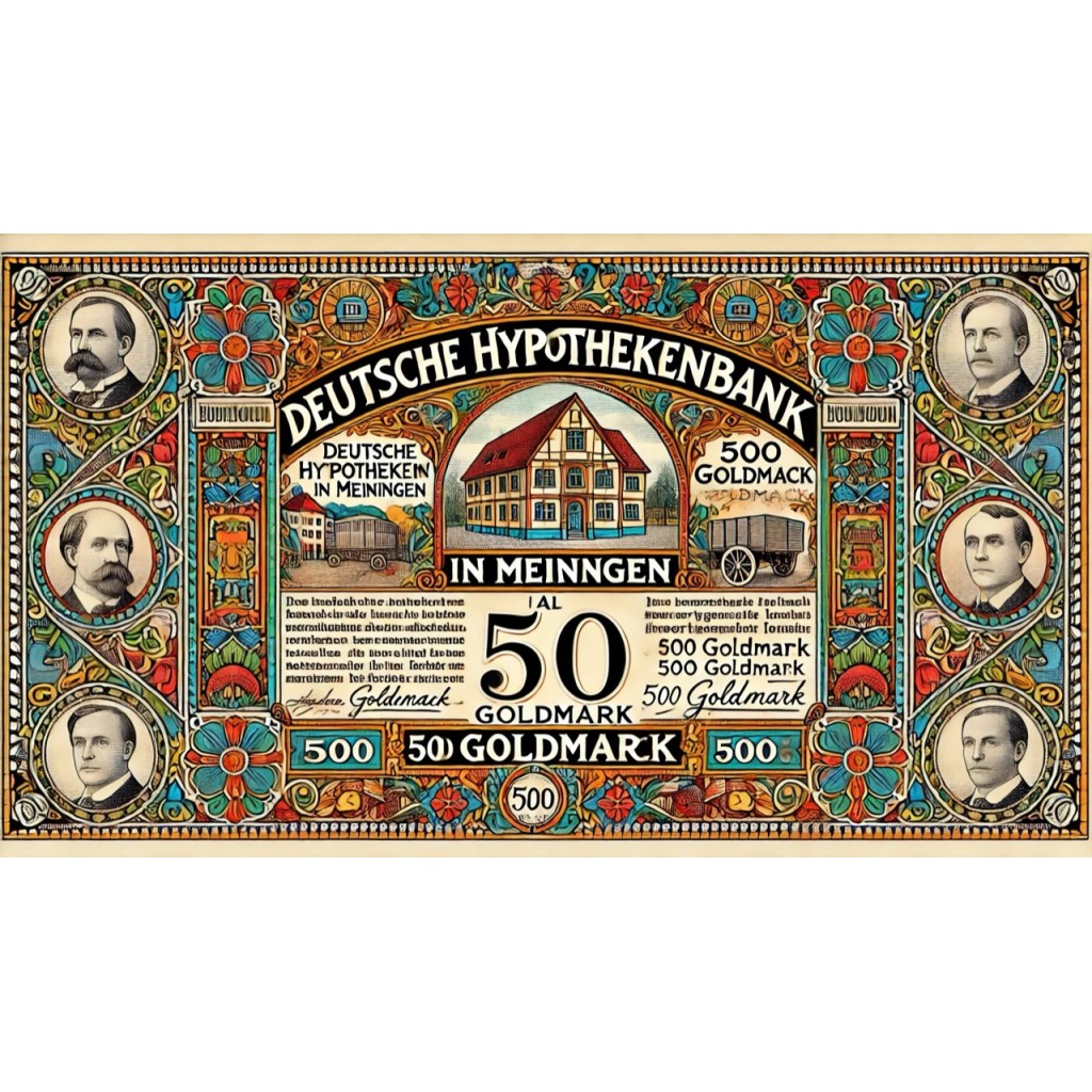 1930 - GERMAN GOLD BOND MEININGEN EM. XXII 500...