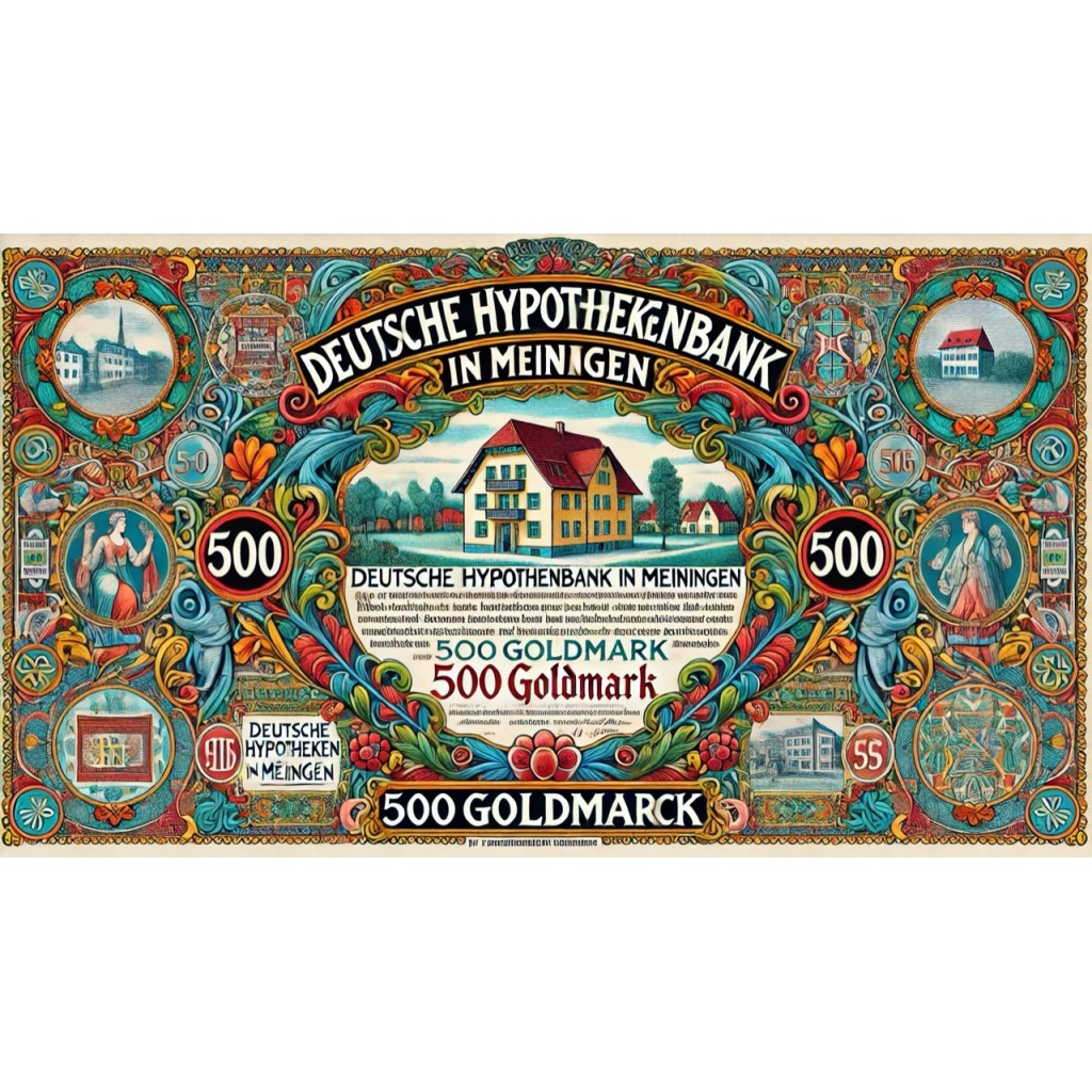 1930 - GERMAN GOLD BOND MEININGEN EM. XXIII 500...