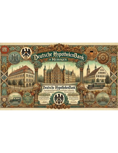 1930 - GERMAN GOLD BOND MEININGEN EM. XXV 1.000 GOLDMARK (100/279 Kg. Feingold)