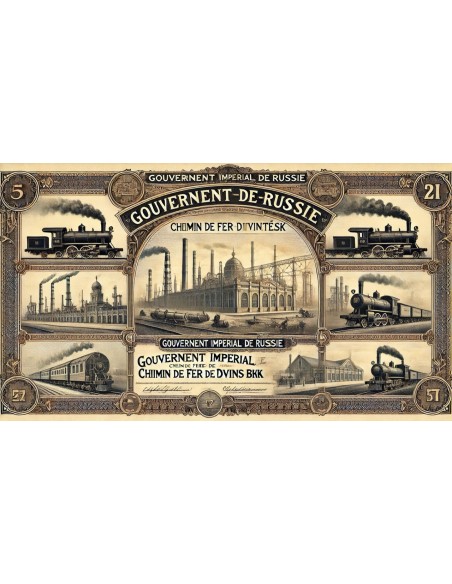 1894 - GOUVERNEMENT IMPERIAL DE RUSSIE - CHEMIN DE FER DE DVINSK-VITEBSK