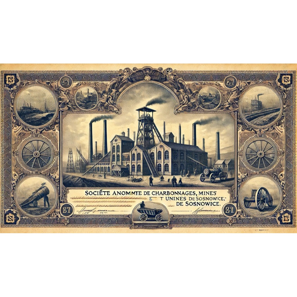 1890 - CHARBONNAGES MINES ET USINES DE...