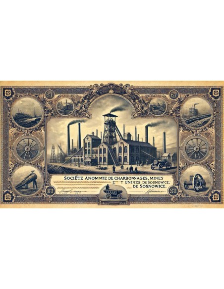 1890 - CHARBONNAGES MINES ET USINES DE SOSNOWICE SOC. ANON. DE