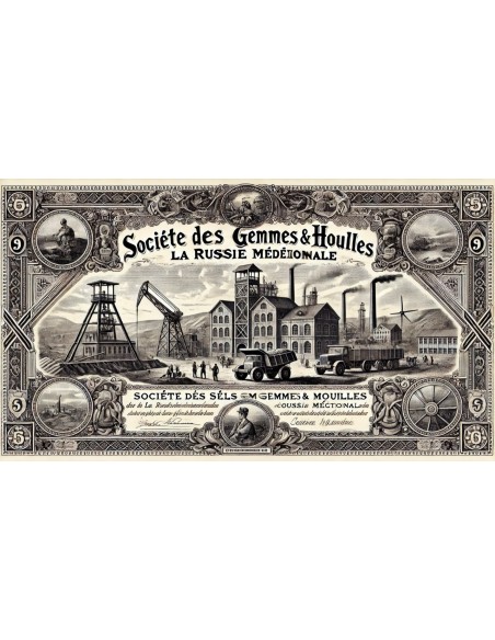 1911 - SELS GEMMES & HOUILLES DE LA RUSSIE MERIDIONALE SOC. DES (AZIONE)