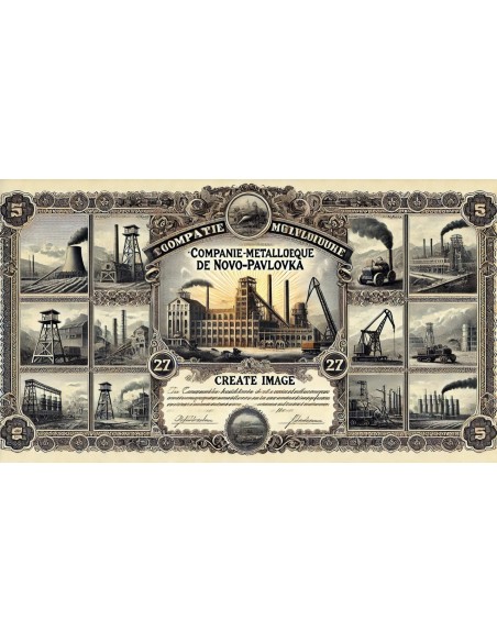 1898 - HOUILLERE ET METALLURGIQUE DE NOVO-PAVLOVKA COMP.