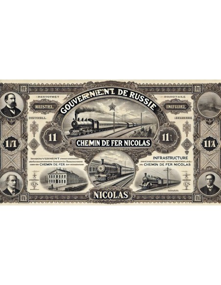 1869 - GOUVERNEMENT IMPERIAL DE RUSSIE - CHEMIN DE FER NICOLAS