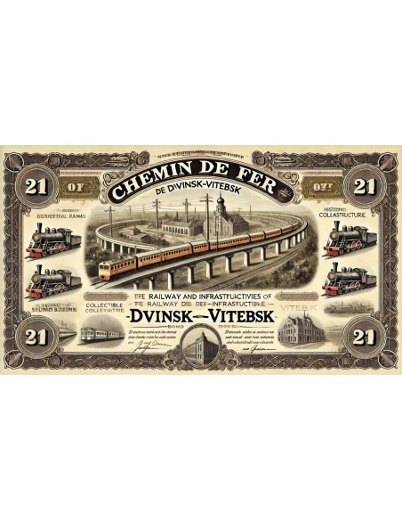 1894 - GOUVERNEMENT IMPERIAL DE RUSSIE - CHEMIN DE FER DE DVINSK-VITEBSK