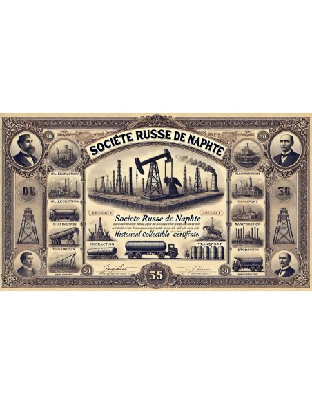 1912 - NAPHTE - SOC. RUSSE POUR L'EXTRACTION,LE TRANSPORT,LA CONSERVATION ET LE COMMERCE DE PRODUITS DE NAPHTE