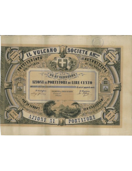 IL VULCANO - UNA AZIONE - TORINO 1853