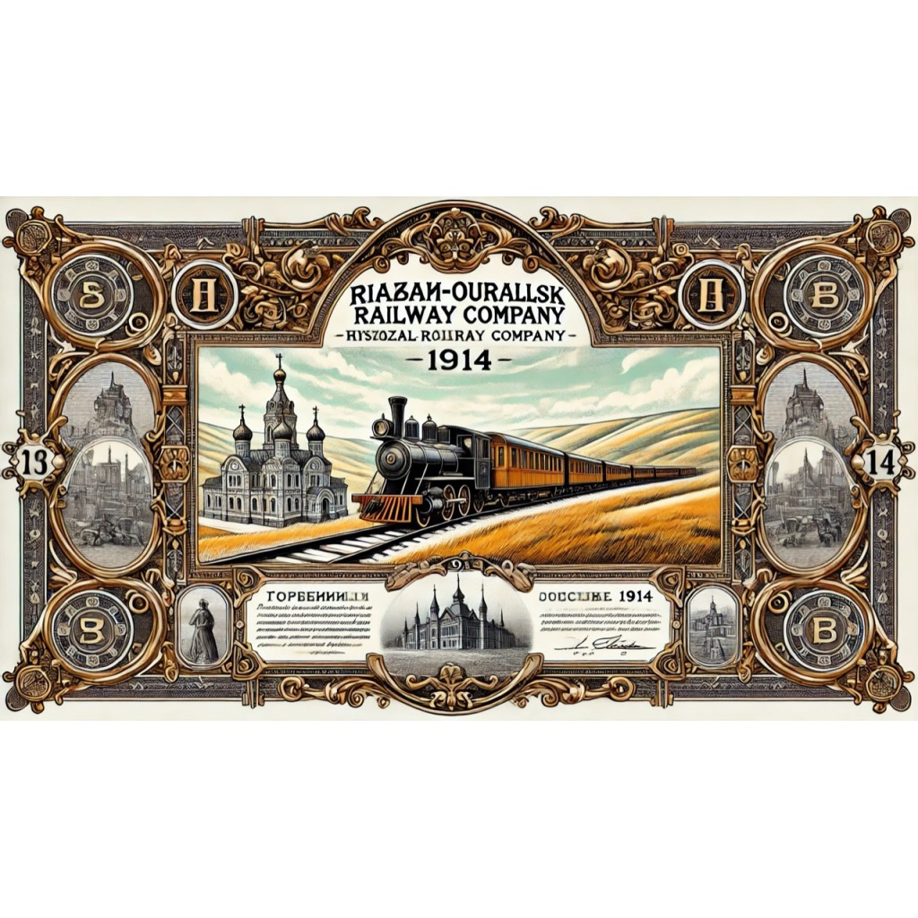 1914 - CHEMIN DE FER DE RIAZAN-OURALSK COMP. DU...