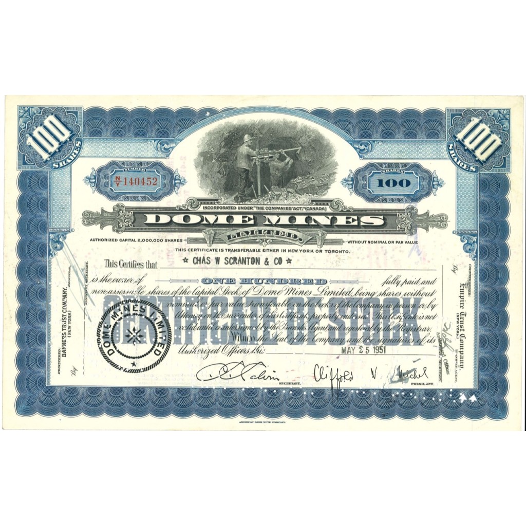1951 - DOME MINES