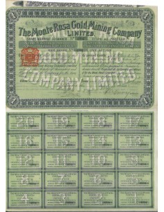 THE MONTE ROSA GOLD MINING COMPANY - 1 AZIONE LONDRA 1895