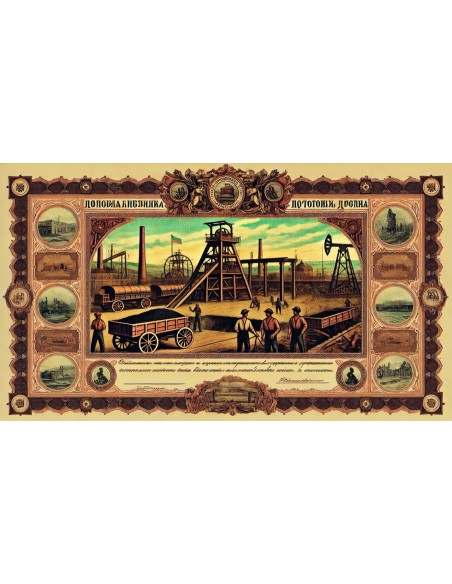 1912 - INDUSTRIE HOUILLERE DE LA RUSSIE MERIDIONALE SOC. D' (CAP. SOC. 5.000.000 RUBLI)