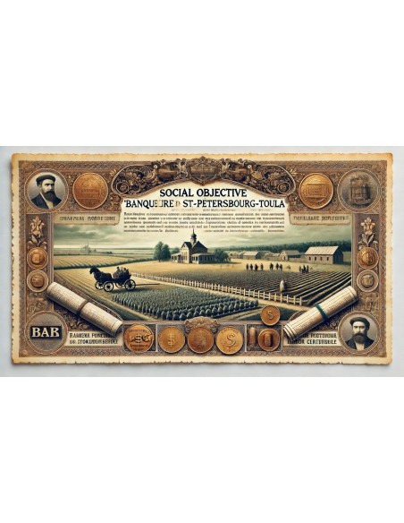 1897 - BANQUE FONCIERE DE ST. PETERSBOURG - TOULA (200 Rubli)