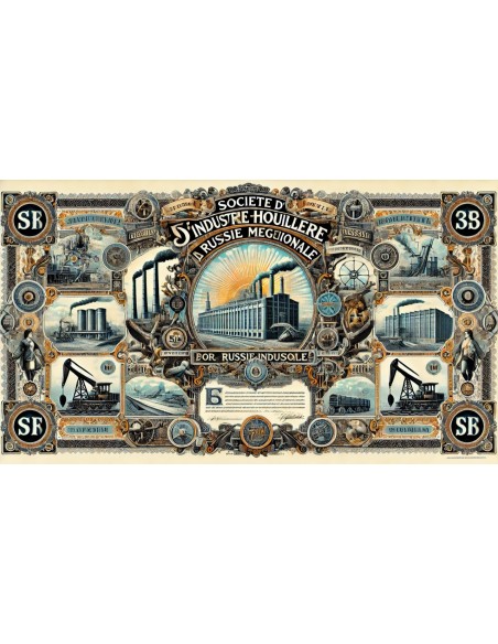 1897 - INDUSTRIE HOUILLERE DE LA RUSSIE MERIDIONALE SOC. D' (OBBLIGAZIONE)